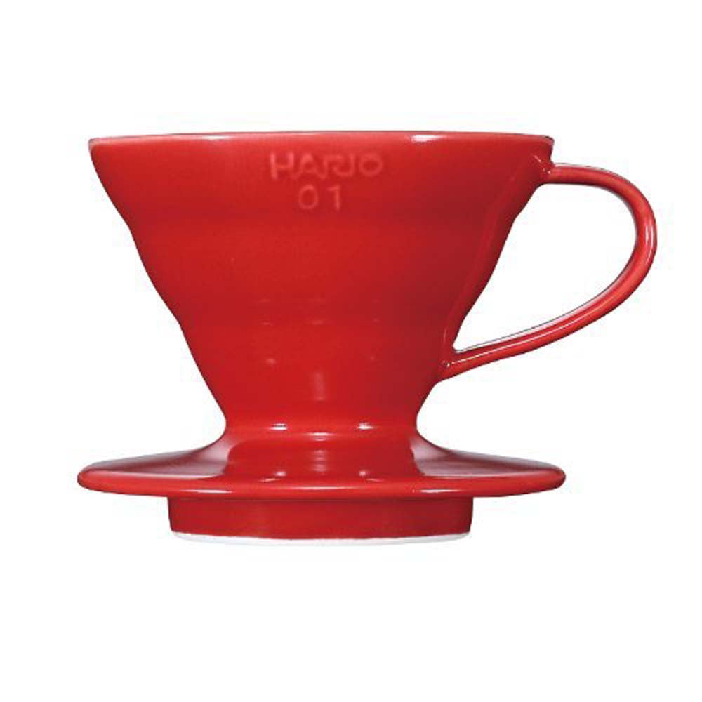 V60 Hario red 01 ceramic dripper. It's exquisite in its design.