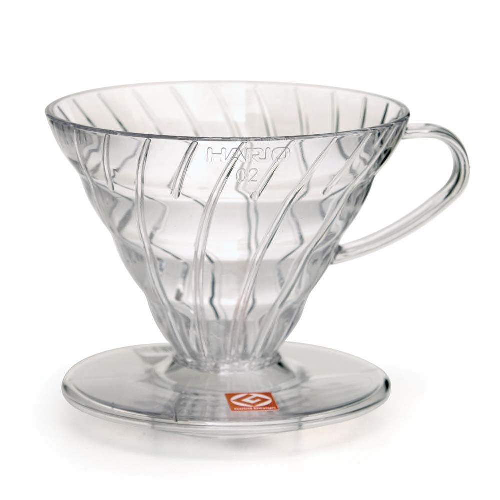 This is the V60 size 02 clear plastic dripper. It's a little less heat tolerant than the glass version, but carries the famous V60 design for a great drip coffee.
