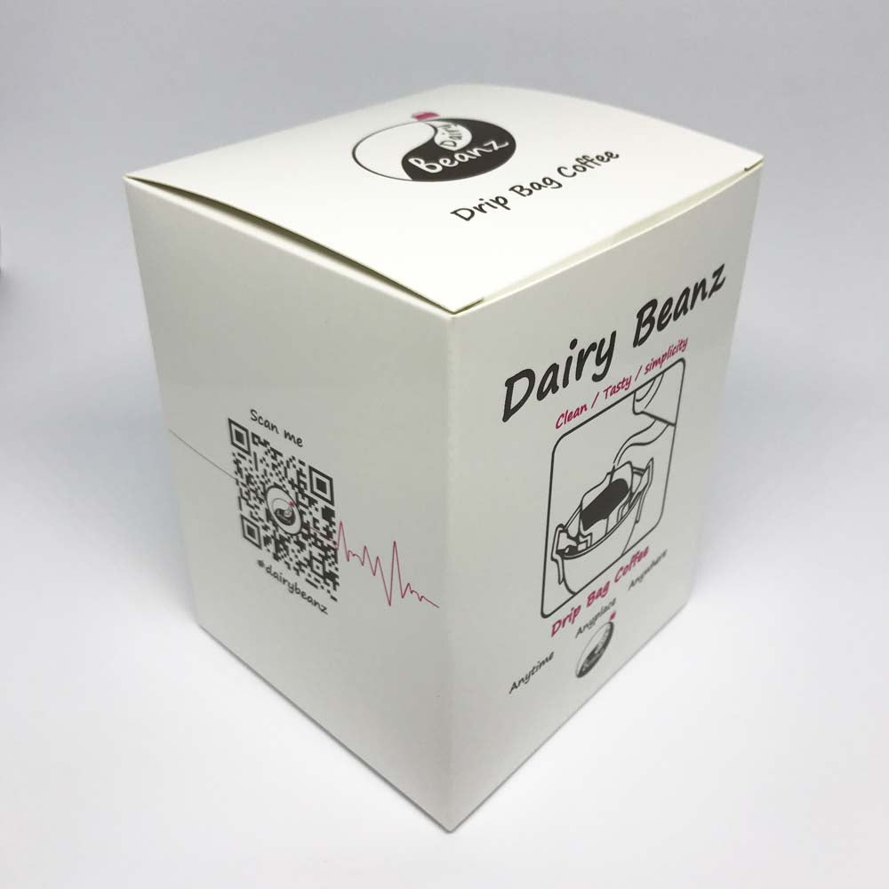 A box of Beanz Drip | Disposable Drip Bag Coffee, containing 8 packs of convenient coffee for brewing on the go.