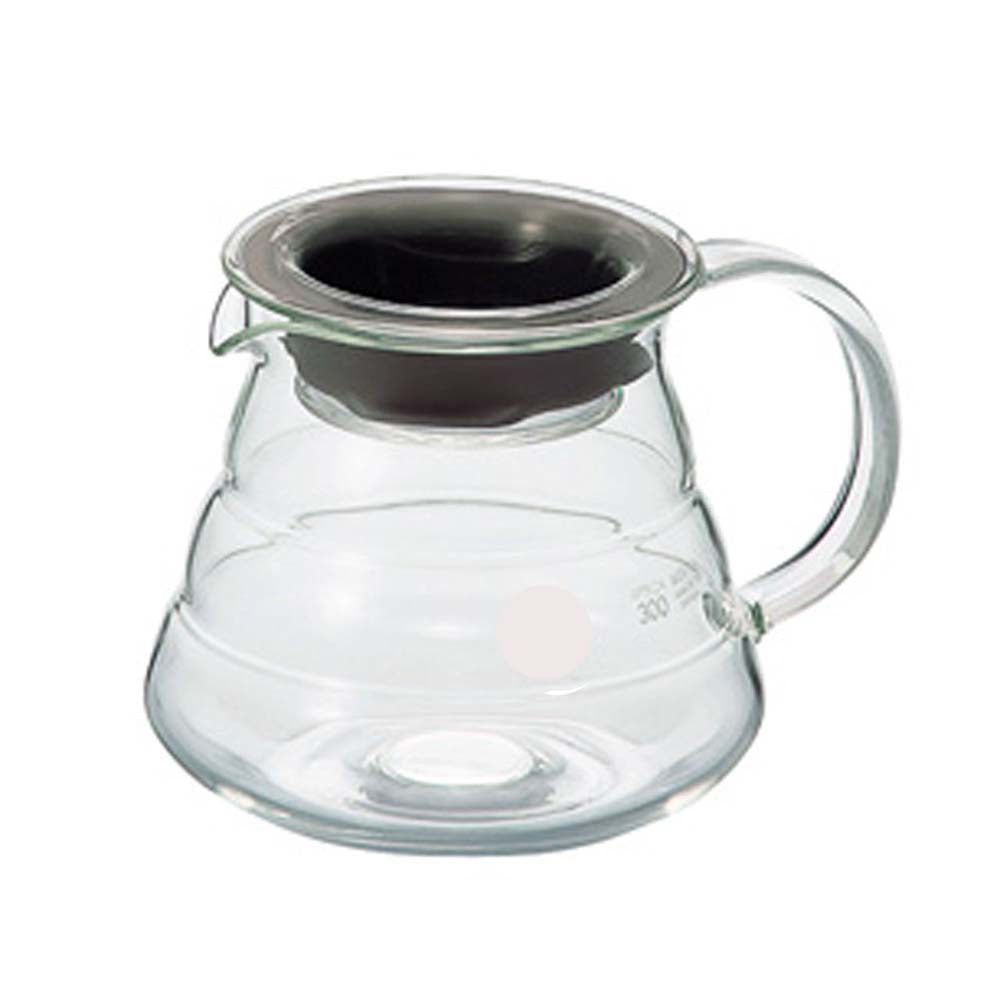 The Hario V60 Glass Server - Clear, beautifully beehive-shaped server is made of heat resistant glass making it the perfect server for freshly brewed hot coffee.