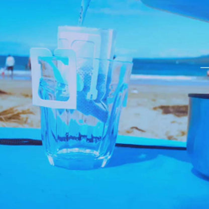 An outdoor video showcasing Beanz Drip | Disposable Drip Bag Coffee being enjoyed in a natural setting.